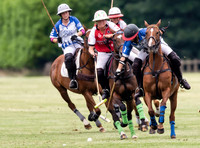Polo action, Ladies 18 Goal Tournament,  Cirencester Park
