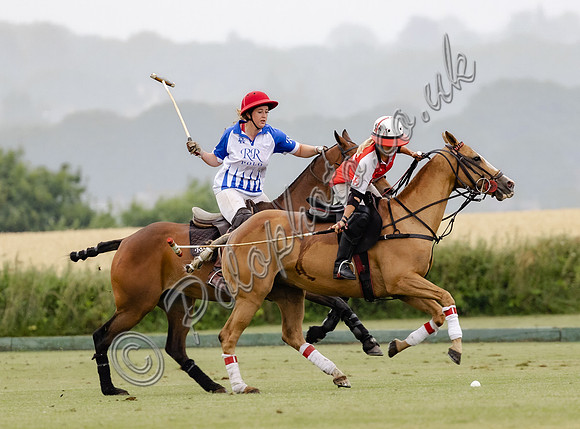 Polo action, Ladies 18 Goal Tournament,  Cirencester Park