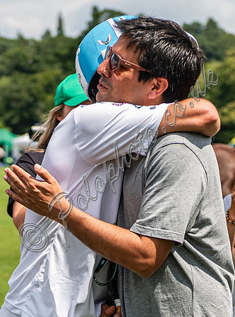 Celebrations by La Dolfina Great Oaks after winning semi final match against King Power, Gold Cup 2024