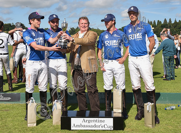 presentation of Argentine Ambassadors Cup to Brittania El Remanso
