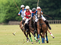 Polo action, Ladies 18 Goal Tournament,  Cirencester Park