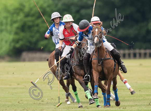 Polo action, Ladies 18 Goal Tournament,  Cirencester Park