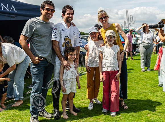 Celebrations by La Dolfina Great Oaks after winning semi final match against King Power, Gold Cup 2024