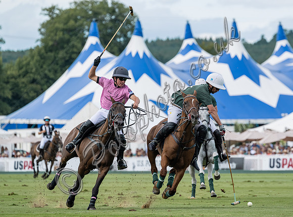 Polo action, 2025 Gold Cupsemi-final, Cowdray Park Polo Club