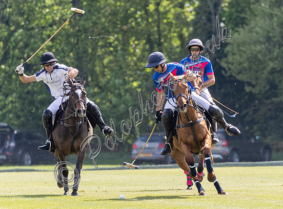 polo action from the Final of the Cirencester May Goal Tournament.