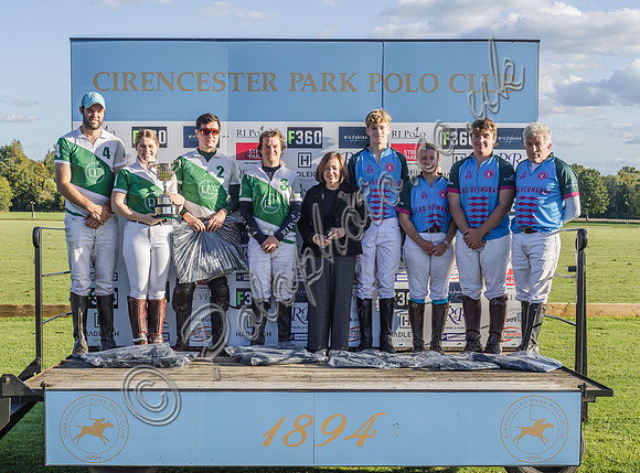 Polo action and presentation for the Sue Cudmore Associates Trophy, 2025,  Cirencester Park