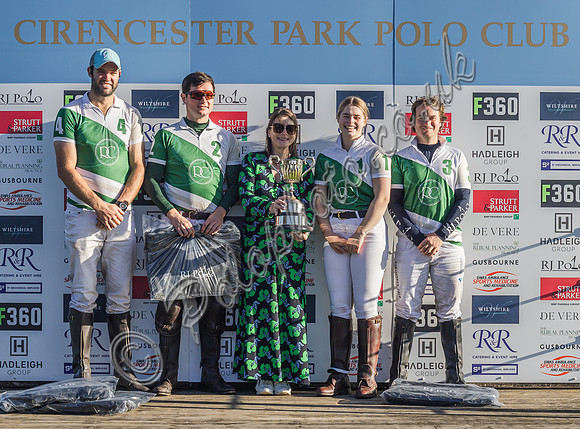 Polo action and presentation for the Sue Cudmore Associates Trophy, 2025,  Cirencester Park