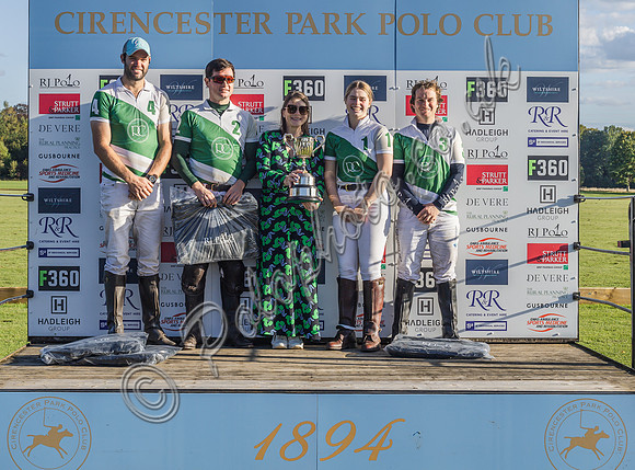Polo action and presentation for the Sue Cudmore Associates Trophy, 2025,  Cirencester Park