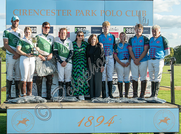 Polo action and presentation for the Sue Cudmore Associates Trophy, 2025,  Cirencester Park