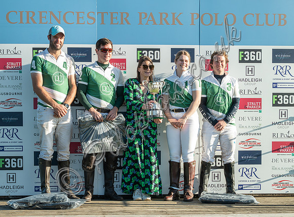 Polo action and presentation for the Sue Cudmore Associates Trophy, 2025,  Cirencester Park
