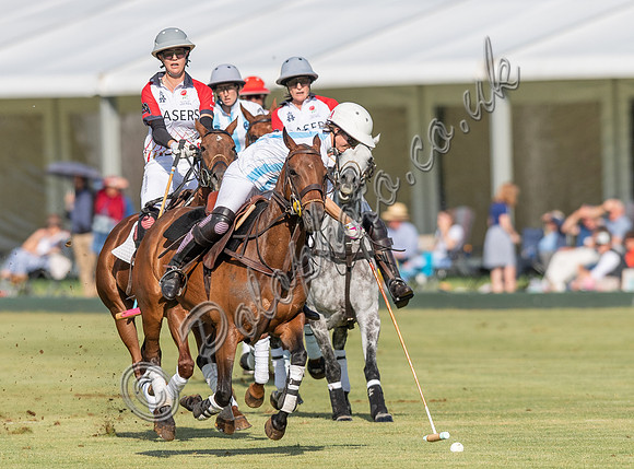 polo action at Ladies International at Cirencester Park, England v Argentina 2019