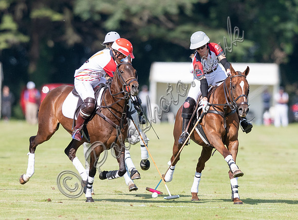 polo action at Ladies International at Cirencester Park, England v Argentina 2019