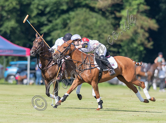 polo action at Ladies International at Cirencester Park, England v Argentina 2019
