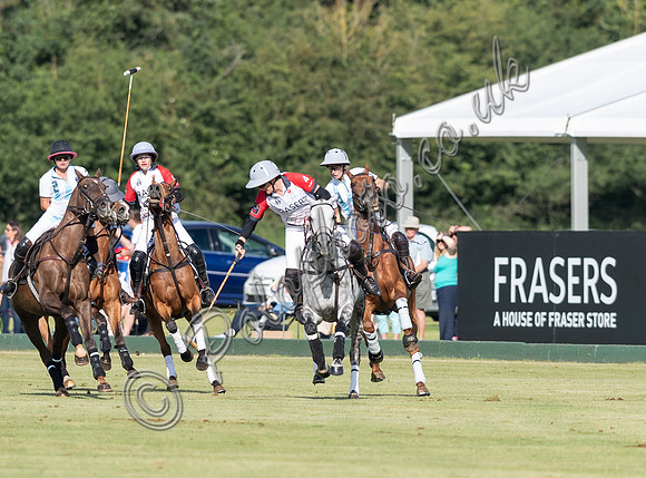 polo action at Ladies International at Cirencester Park, England v Argentina 2019
