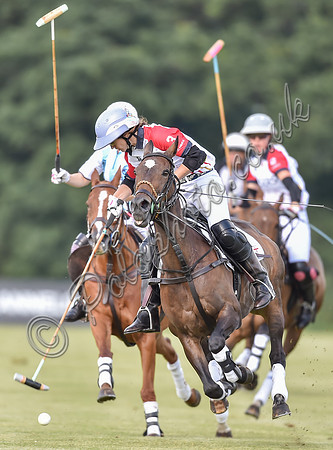 polo action at Ladies International at Cirencester Park, England v Argentina 2019