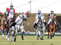 polo action at Ladies International at Cirencester Park, England v Argentina 2019