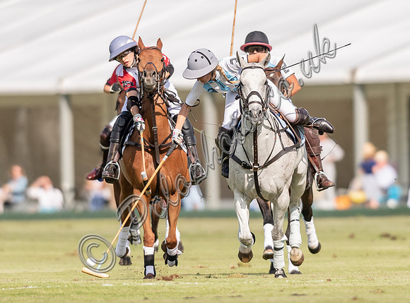polo action at Ladies International at Cirencester Park, England v Argentina 2019