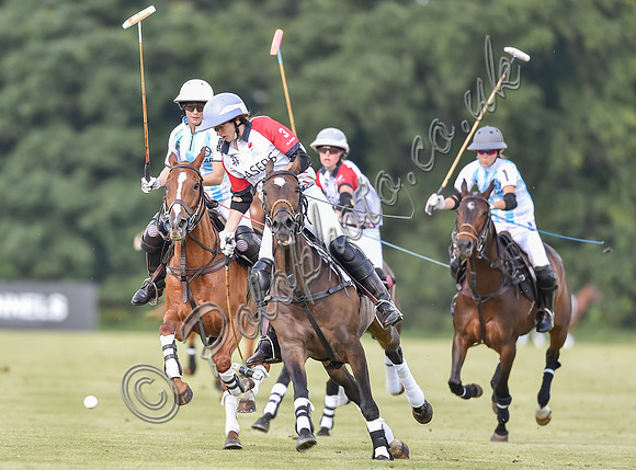 polo action at Ladies International at Cirencester Park, England v Argentina 2019