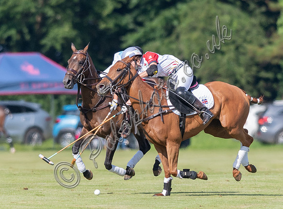 polo action at Ladies International at Cirencester Park, England v Argentina 2019
