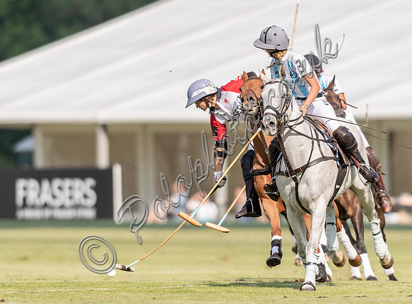 polo action at Ladies International at Cirencester Park, England v Argentina 2019