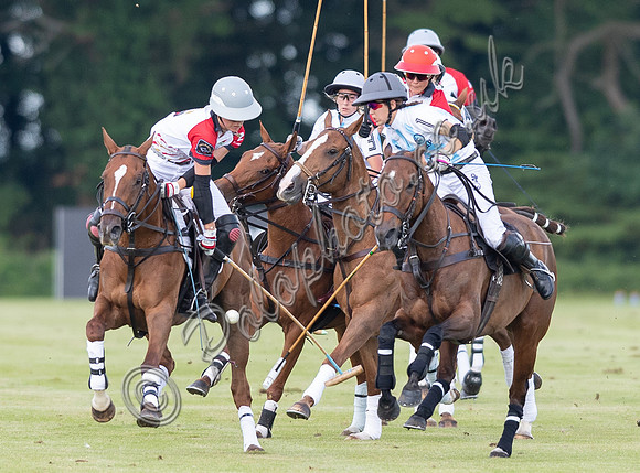 polo action at Ladies International at Cirencester Park, England v Argentina 2019