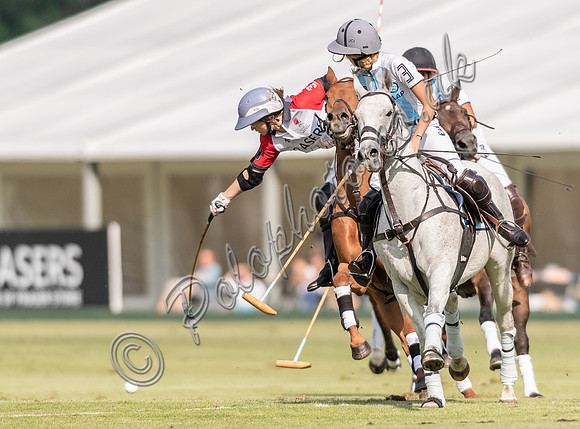 polo action at Ladies International at Cirencester Park, England v Argentina 2019