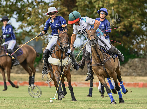 Polo action, Wichenford Bowl 2025 semi-final match, Beaufort Polo Club