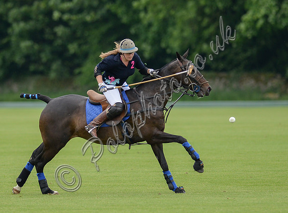 Tabba Woodd fast polo action from left to right alone on polo pony