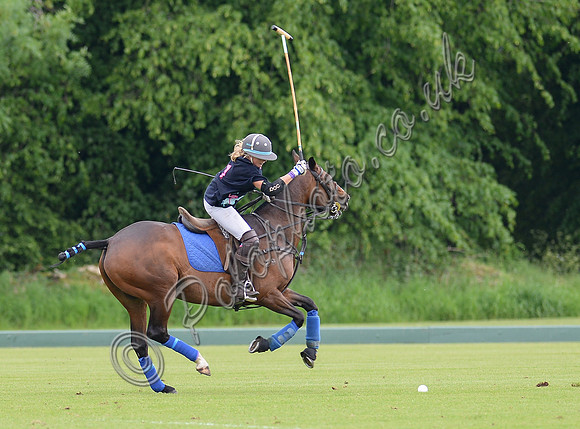 polo action ''Tilda Woodd playing from left to right, alone