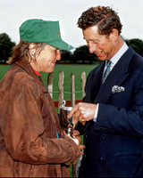 Prince Charles and Claire Tomlinson at Beaufort Polo Club. 1992