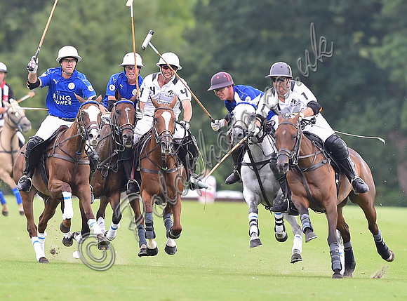 Gold Cup final polo action between La Indiana and King Power Foxes