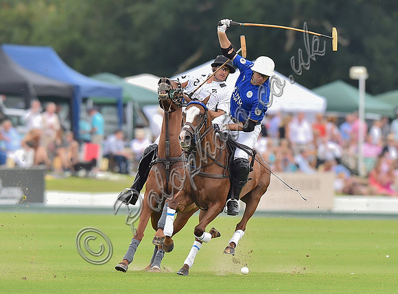 Gold Cup final polo action between La Indiana and King Power Foxes