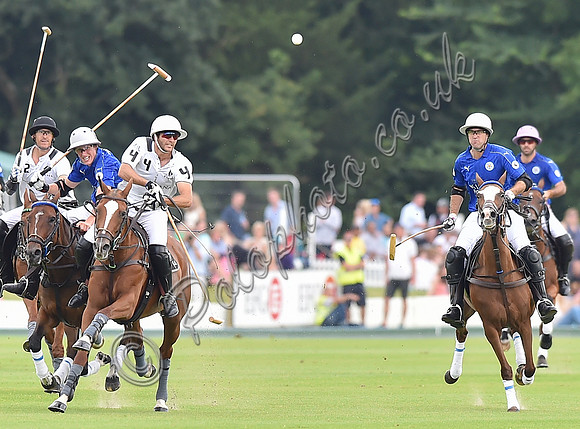 Gold Cup final polo action between La Indiana and King Power Foxes
