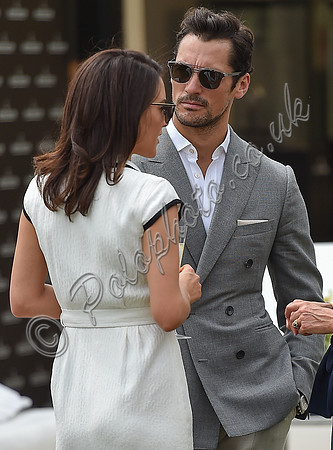 David Gandy  and Stephanie Mendoros at polo match