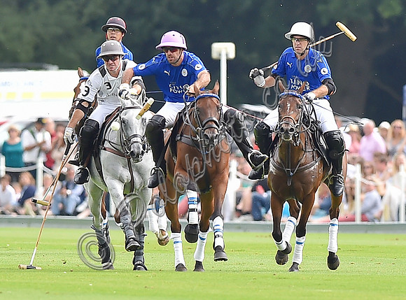 Gold Cup final polo action between La Indiana and King Power Foxes