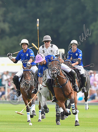 Gold Cup final polo action between La Indiana and King Power Foxes