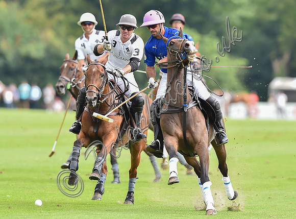 Gold Cup final polo action between La Indiana and King Power Foxes