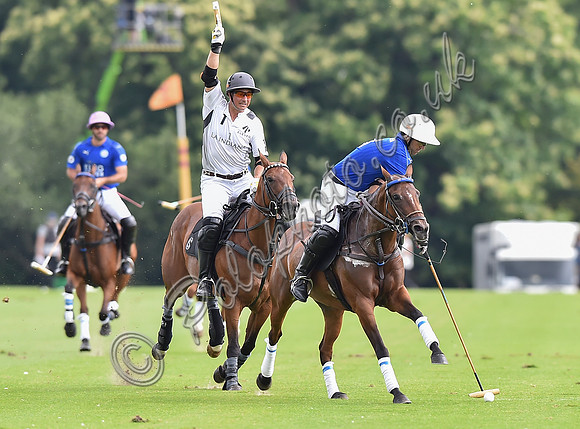Gold Cup final polo action between La Indiana and King Power Foxes
