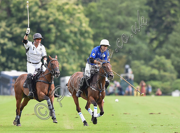 Gold Cup final polo action between La Indiana and King Power Foxes