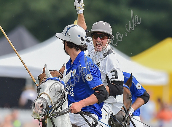 Gold Cup final polo action between La Indiana and King Power Foxes