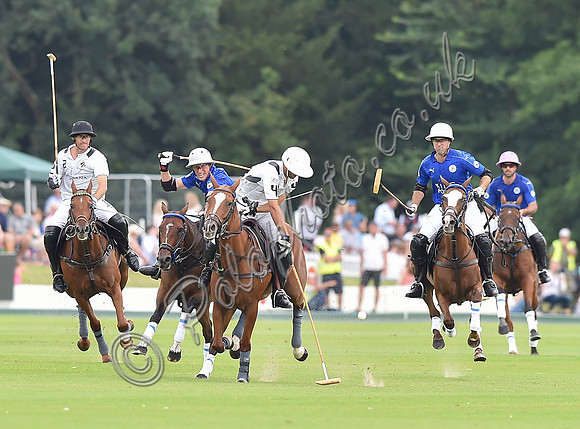 Gold Cup final polo action between La Indiana and King Power Foxes