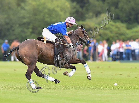 Gold Cup final polo action between La Indiana and King Power Foxes