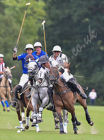 Gold Cup final polo action between La Indiana and King Power Foxes