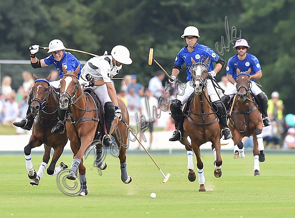 Gold Cup final polo action between La Indiana and King Power Foxes