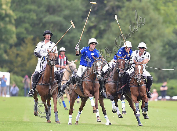 Gold Cup final polo action between La Indiana and King Power Foxes