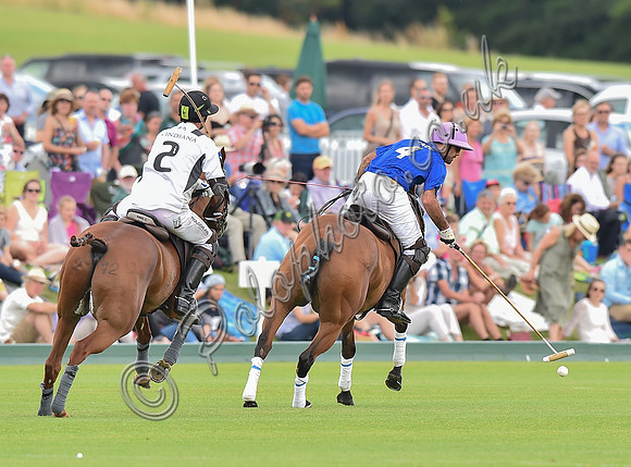 Gold Cup final polo action between La Indiana and King Power Foxes