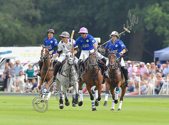Gold Cup final polo action between La Indiana and King Power Foxes