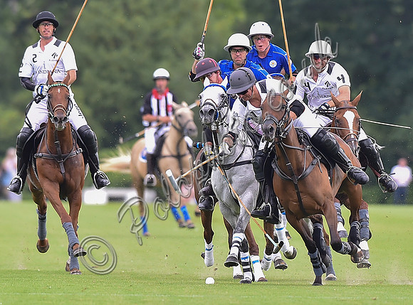 Gold Cup final polo action between La Indiana and King Power Foxes