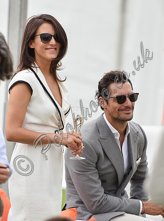 David Gandy  and Stephanie Mendoros at polo match