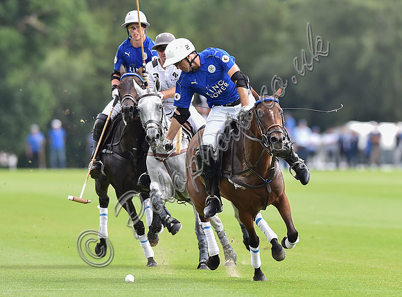 Gold Cup final polo action between La Indiana and King Power Foxes